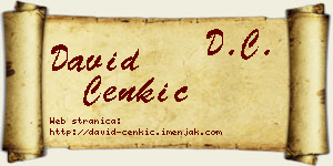 David Cenkić vizit kartica